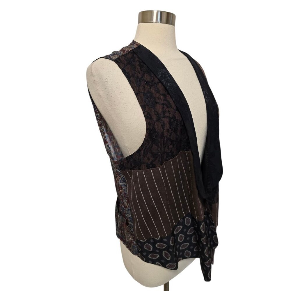 The Limited Womens 90s Vintage Vest Mixed Patchwork Textiles Size‎ Medium/ Large